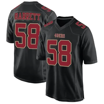 Men's San Francisco 49ers Alex Barrett Black Fashion Jersey - Game