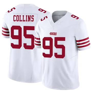 Youth Nike San Francisco 49ers Alfred Collins White Vapor F.U.S.E. Jersey - Limited