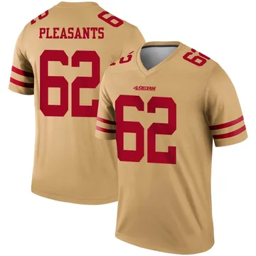 Youth Nike San Francisco 49ers Austen Pleasants Gold Inverted Jersey - Legend