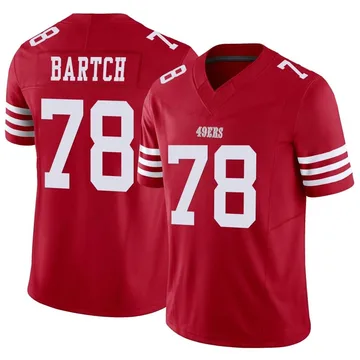 Youth Nike San Francisco 49ers Ben Bartch Scarlet Vapor F.U.S.E. Jersey - Limited
