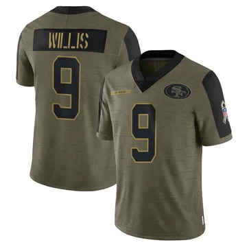 Youth Nike San Francisco 49ers Brayden Willis Olive 2021 Salute To Service Jersey - Limited