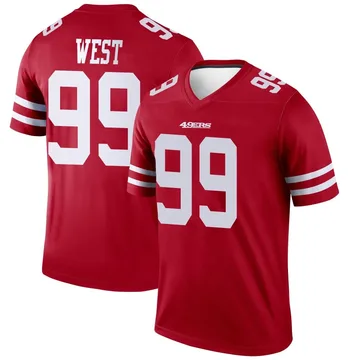 Youth Nike San Francisco 49ers CJ West Scarlet Jersey - Legend