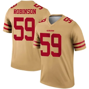 Youth Nike San Francisco 49ers Curtis Robinson Gold Inverted Jersey - Legend