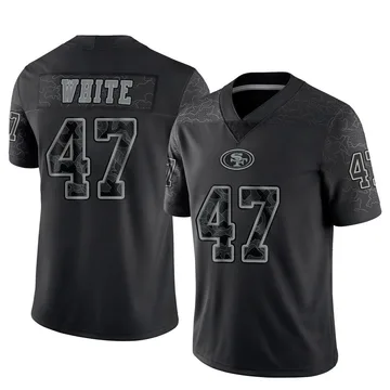Youth Nike San Francisco 49ers DaShaun White Black Reflective Jersey - Limited