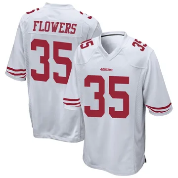 Youth Nike San Francisco 49ers Dallis Flowers White Jersey - Game