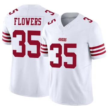 Youth Nike San Francisco 49ers Dallis Flowers White Vapor F.U.S.E. Jersey - Limited