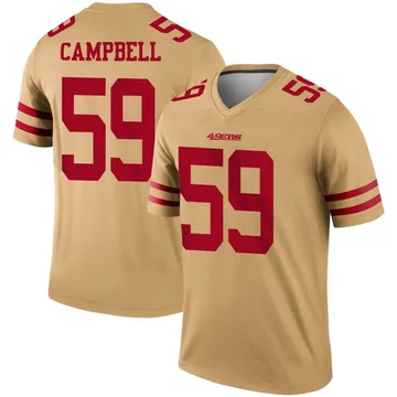 Youth Nike San Francisco 49ers De'Vondre Campbell Gold Inverted Jersey - Legend