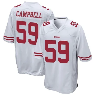 Youth Nike San Francisco 49ers De'Vondre Campbell White Jersey - Game