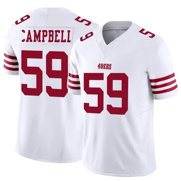 Youth Nike San Francisco 49ers De'Vondre Campbell White Vapor F.U.S.E. Jersey - Limited