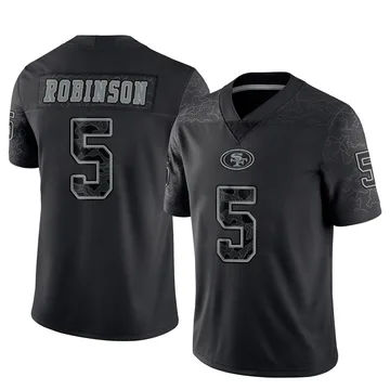 Youth Nike San Francisco 49ers Demarcus Robinson Black Reflective Jersey - Limited