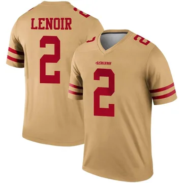 Youth Nike San Francisco 49ers Deommodore Lenoir Gold Inverted Jersey - Legend