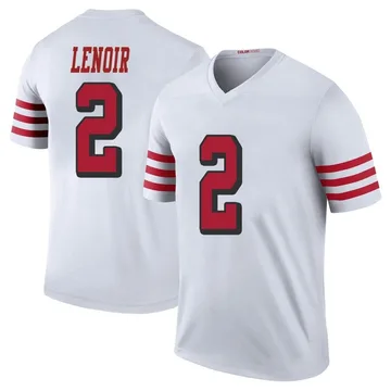 Youth Nike San Francisco 49ers Deommodore Lenoir White Color Rush Jersey - Legend
