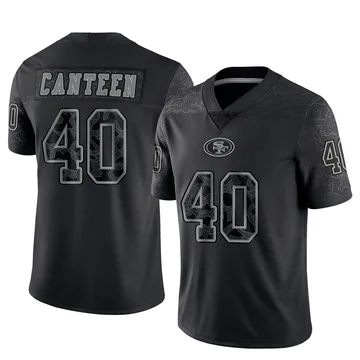 Youth Nike San Francisco 49ers Derrick Canteen Black Reflective Jersey - Limited