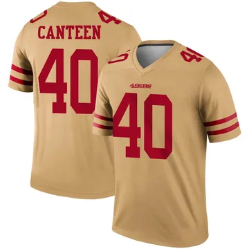 Youth Nike San Francisco 49ers Derrick Canteen Gold Inverted Jersey - Legend