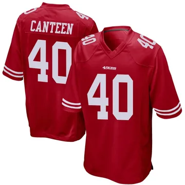 Youth Nike San Francisco 49ers Derrick Canteen Red Team Color Jersey - Game