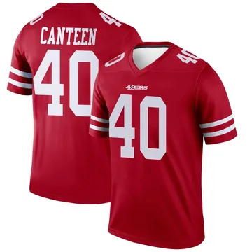 Youth Nike San Francisco 49ers Derrick Canteen Scarlet Jersey - Legend