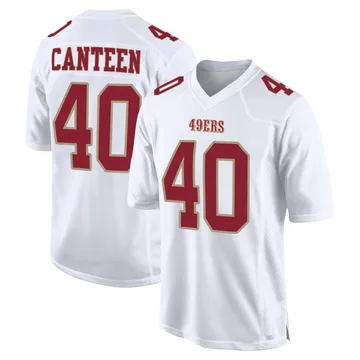 Youth Nike San Francisco 49ers Derrick Canteen White Fashion Jersey - Game