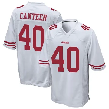 Youth Nike San Francisco 49ers Derrick Canteen White Jersey - Game