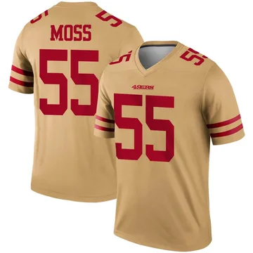 Youth Nike San Francisco 49ers Drew Moss Gold Inverted Jersey - Legend
