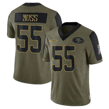 Youth Nike San Francisco 49ers Drew Moss Olive 2021 Salute To Service Jersey - Limited