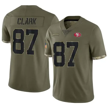 Youth Nike San Francisco 49ers Dwight Clark Olive 2022 Salute To Service Jersey - Limited