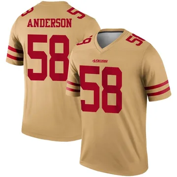 Youth Nike San Francisco 49ers Evan Anderson Gold Inverted Jersey - Legend