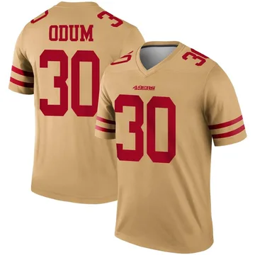 Youth Nike San Francisco 49ers George Odum Gold Inverted Jersey - Legend