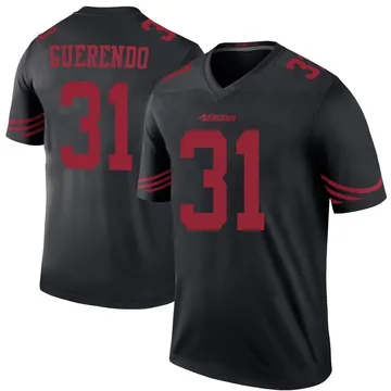 Youth Nike San Francisco 49ers Isaac Guerendo Black Color Rush Jersey - Legend