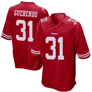 Youth Nike San Francisco 49ers Isaac Guerendo Red Team Color Jersey - Game