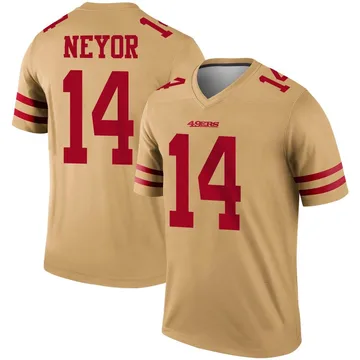 Youth Nike San Francisco 49ers Isaiah Neyor Gold Inverted Jersey - Legend