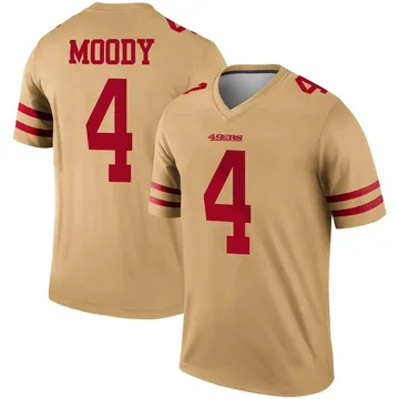 Youth Nike San Francisco 49ers Jake Moody Gold Inverted Jersey - Legend