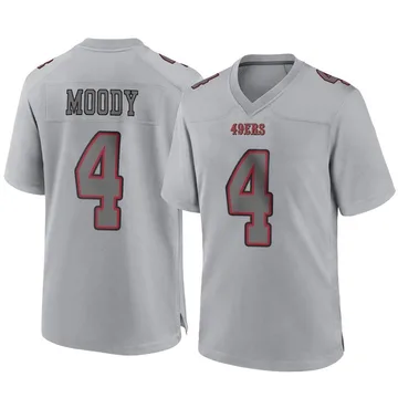 Youth Nike San Francisco 49ers Jake Moody Gray Atmosphere Fashion Jersey - Game