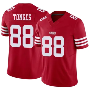 Youth Nike San Francisco 49ers Jake Tonges Scarlet Vapor F.U.S.E. Jersey - Limited