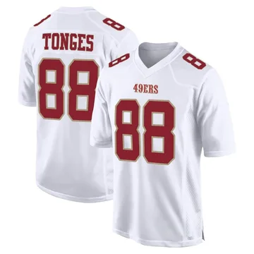 Youth Nike San Francisco 49ers Jake Tonges White Fashion Jersey - Game