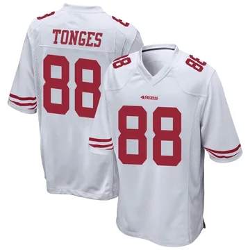 Youth Nike San Francisco 49ers Jake Tonges White Jersey - Game