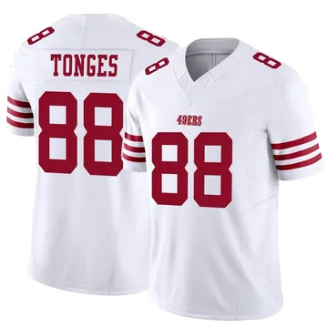 Youth Nike San Francisco 49ers Jake Tonges White Vapor F.U.S.E. Jersey - Limited