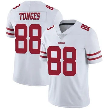 Youth Nike San Francisco 49ers Jake Tonges White Vapor Untouchable Jersey - Limited