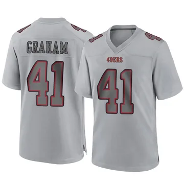 Youth Nike San Francisco 49ers Jalen Graham Gray Atmosphere Fashion Jersey - Game