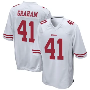 Youth Nike San Francisco 49ers Jalen Graham White Jersey - Game
