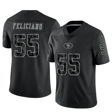 Youth Nike San Francisco 49ers Jon Feliciano Black Reflective Jersey - Limited