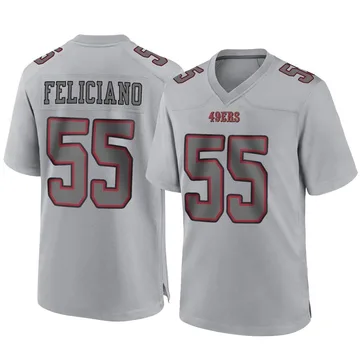 Youth Nike San Francisco 49ers Jon Feliciano Gray Atmosphere Fashion Jersey - Game