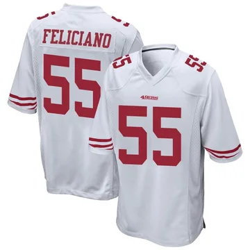 Youth Nike San Francisco 49ers Jon Feliciano White Jersey - Game