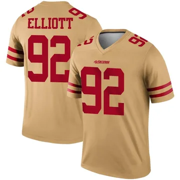 Youth Nike San Francisco 49ers Jordan Elliott Gold Inverted Jersey - Legend