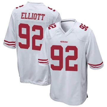 Youth Nike San Francisco 49ers Jordan Elliott White Jersey - Game