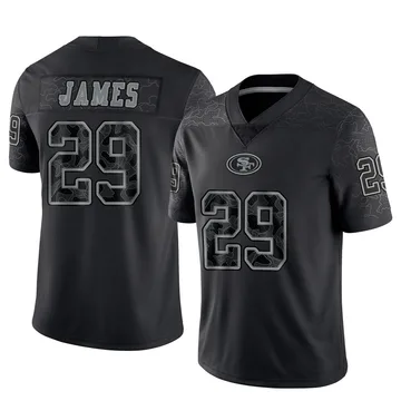 Youth Nike San Francisco 49ers Jordan James Black Reflective Jersey - Limited