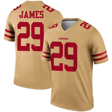 Youth Nike San Francisco 49ers Jordan James Gold Inverted Jersey - Legend