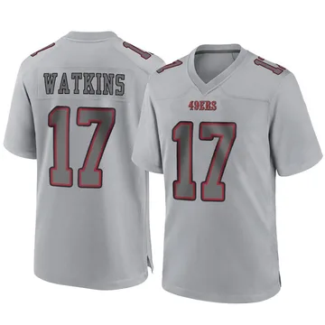 Youth Nike San Francisco 49ers Jordan Watkins Gray Atmosphere Fashion Jersey - Game