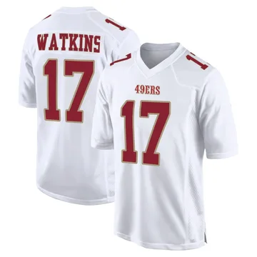 Youth Nike San Francisco 49ers Jordan Watkins White Fashion Jersey - Game
