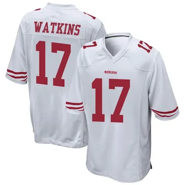 Youth Nike San Francisco 49ers Jordan Watkins White Jersey - Game