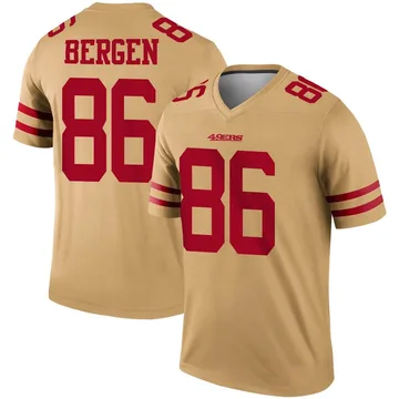 Youth Nike San Francisco 49ers Junior Bergen Gold Inverted Jersey - Legend